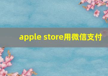 apple store用微信支付